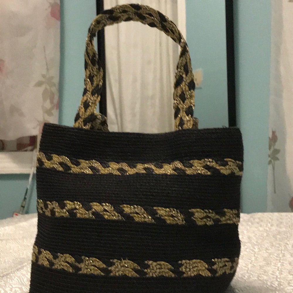 Vintage Talbots straw tote bag